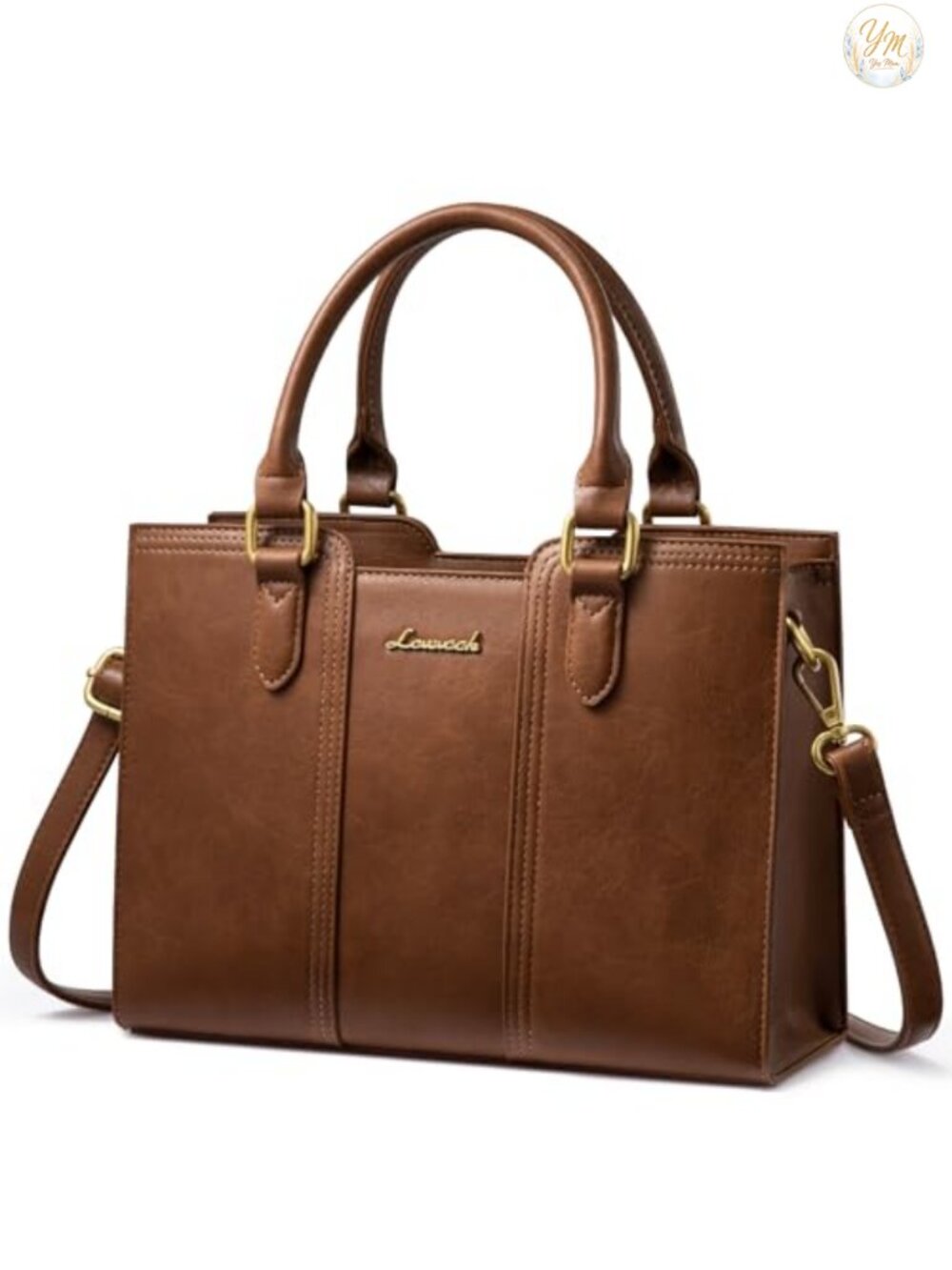 Vegan Leather Satchel Crossbody Purse Top Handle Shoulder Handbag for Work